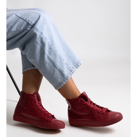 Sneakers alte traforate rosse di Madala rosso 1