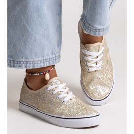 Sneaker Merri color oro lucido d'oro 1