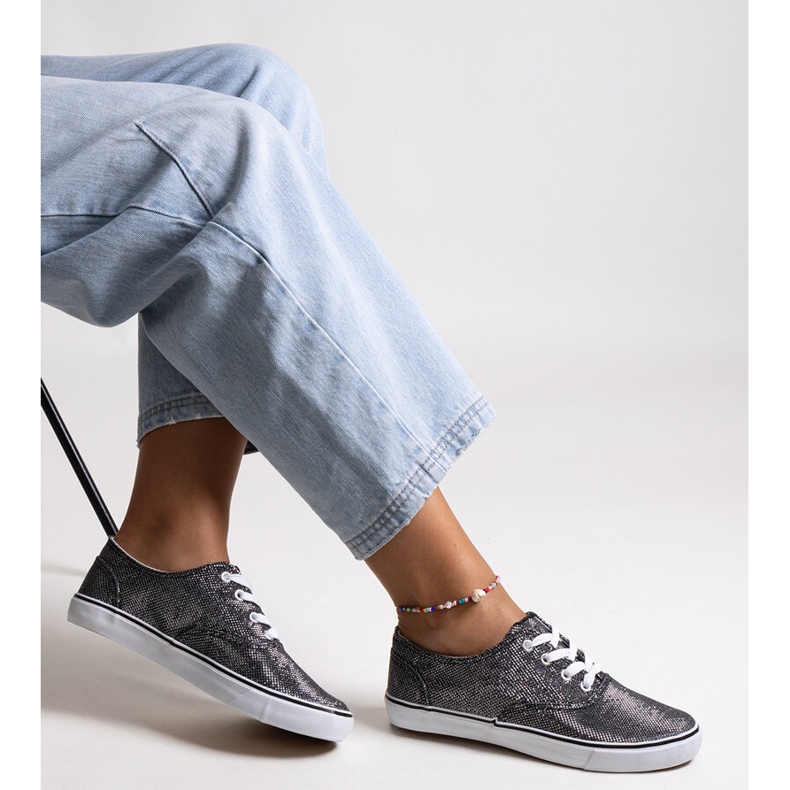 Sneaker Caroline nere lucide nero 1