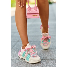 Scarpe sportive stringate alla moda da donna Rosa-Menta Chillout! beige 1