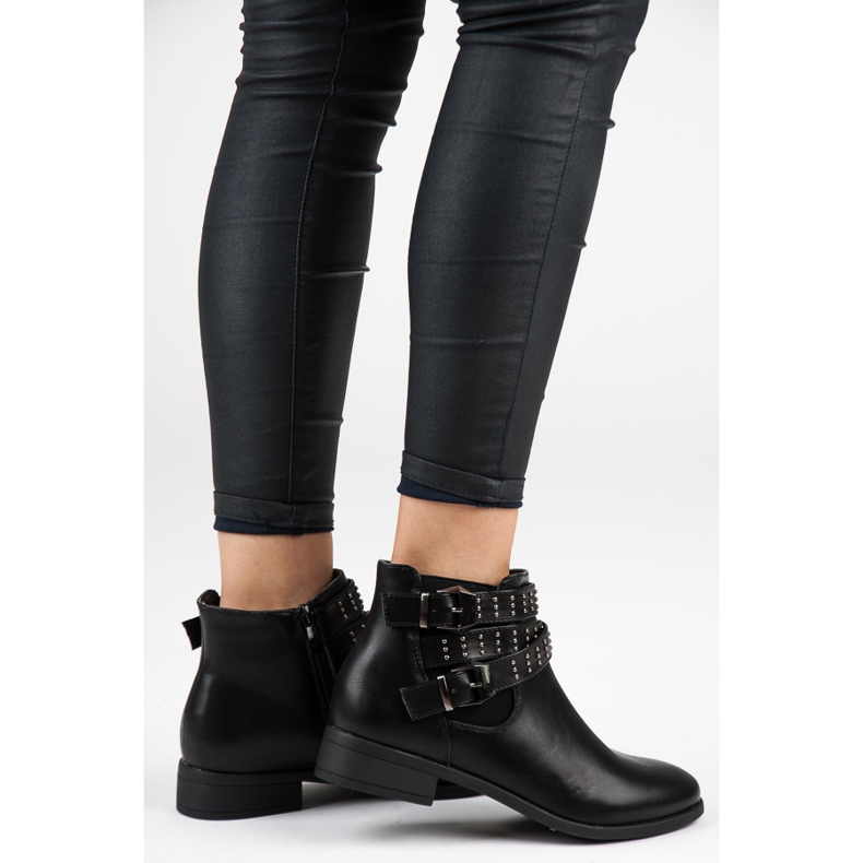 Seastar Stivaletti Chelsea neri con fibbie nero 1