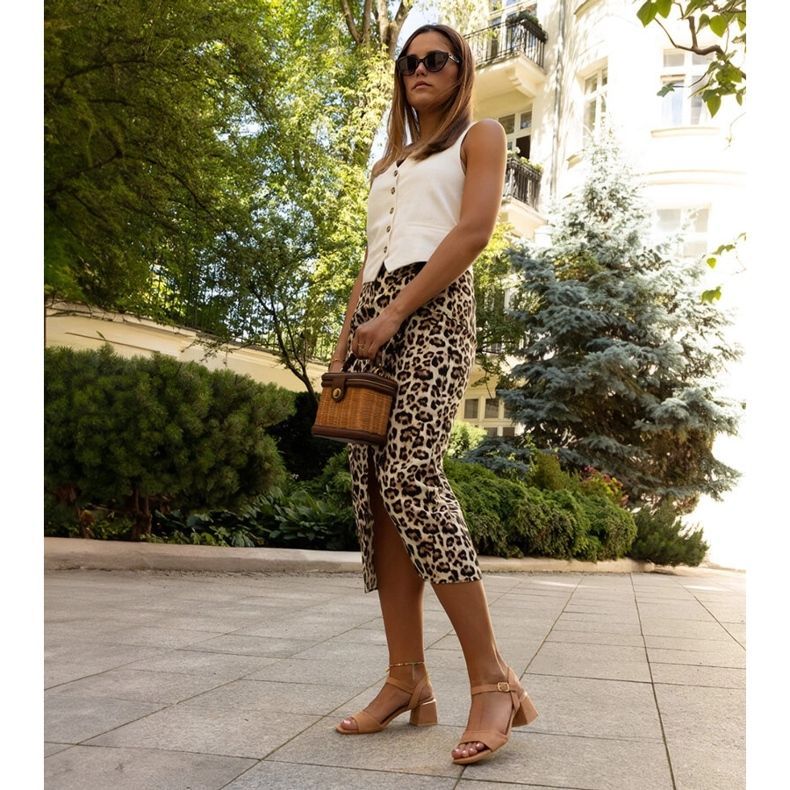 Sandali marroni con tacco Madea marrone 2