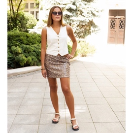 Sandali in ecopelle beige di Nashida 2