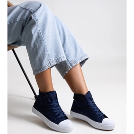 Bez marki Sneakers alte blu navy di Ghanem 1