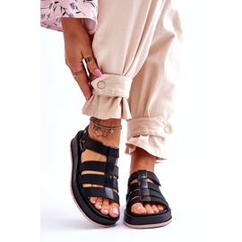Sandali vegani con velcro da donna ZAXY JJ285017 nero 1