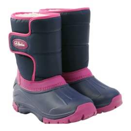 Stivali invernali stivali American Club super leggeri blu navy rosa 3