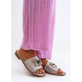 Infradito da Donna Con Decori S.Barski KV27-031 Beige 1