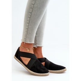 Espadrillas Da Donna Con Cinturini Elastici In Eco Camoscio Nero Phaedrana 1