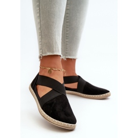 Espadrillas Da Donna Con Cinturini Elastici In Eco Camoscio Nero Phaedrana 2