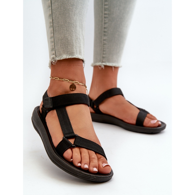 Sandali Sportivi Da Donna Con Velcro Neri Vilari nero 2