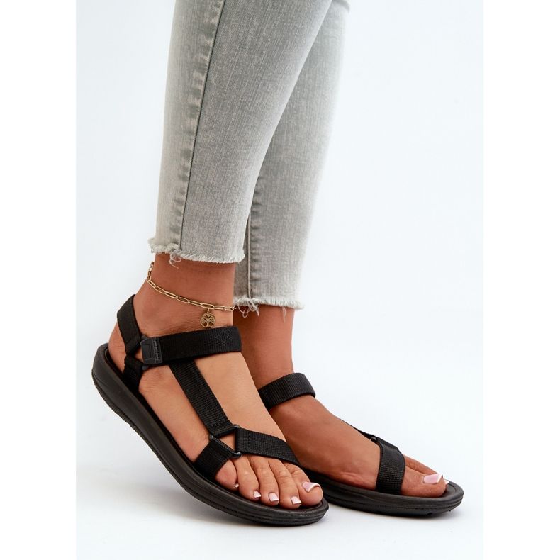Sandali Sportivi Da Donna Con Velcro Neri Vilari nero 1