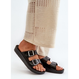 Comode Infradito da Donna Con Fibbie Inblu CP000034 Nero 2