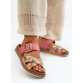 Comode Infradito da Donna Con Fibbia Fiore Inblu GS000051 Rosa 2