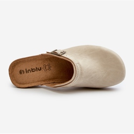 Zoccoli Da Donna Con Tacco Basso Inblu BL000004 Beige 1
