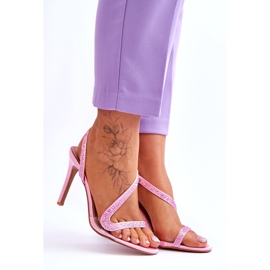 Eleganti slip da donna -nei tacchi alti sandali rosa 4