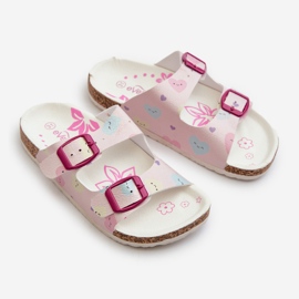 Infradito Da Bambino Con Fibbia A Cuore, Rosa Abiding 2