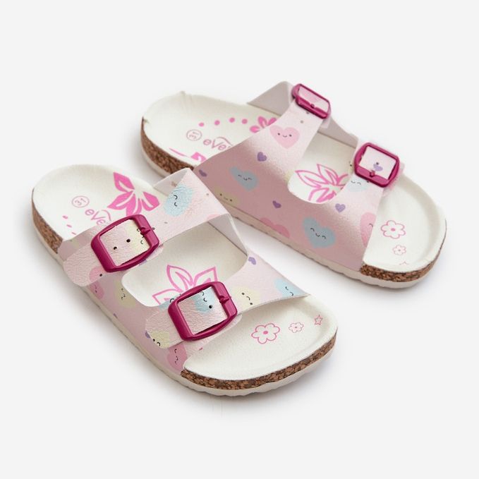 Infradito Da Bambino Con Fibbia A Cuore, Rosa Abiding 2