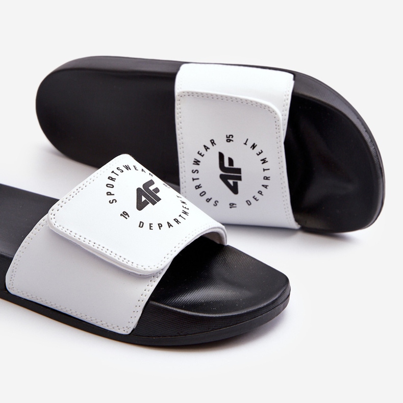 Infradito da Bambino 4FJMM00FFLIF042-10S Bianco e Nero bianca 1