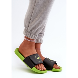 Infradito da ragazzo 4FJMM00FFLIM043-72N Nero-Verde 2