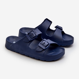Infradito leggere da bambino in schiuma con fibbie, colore blu navy Adirnaca 1