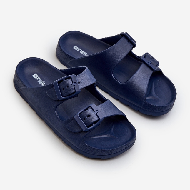 Infradito leggere da bambino in schiuma con fibbie, colore blu navy Adirnaca 2