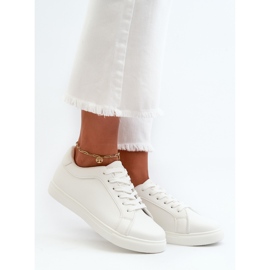 Scarpe Sportive Sneakers Basse da Donna Diunna Bianca Realizzate in Eco Pelle bianco 1