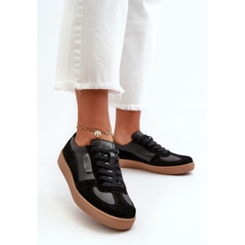 Sneakers da Donna in Pelle Nere Vinceza 7333 nero 2