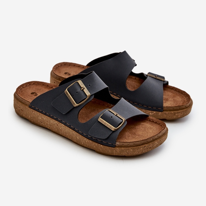 Infradito da Uomo Leggere e Comode con Fibbie Inblu MT000016 Blu Navy 1