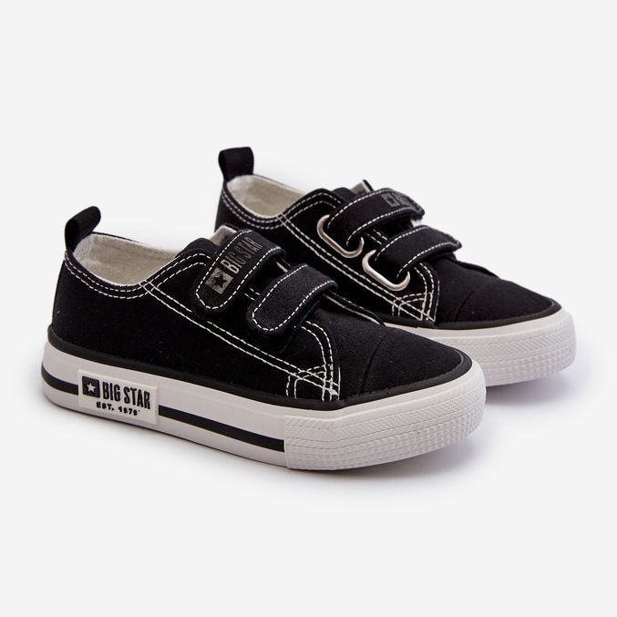 Scarpe da ginnastica con velcro per bambini Big Star LL374015 Nere nero 1