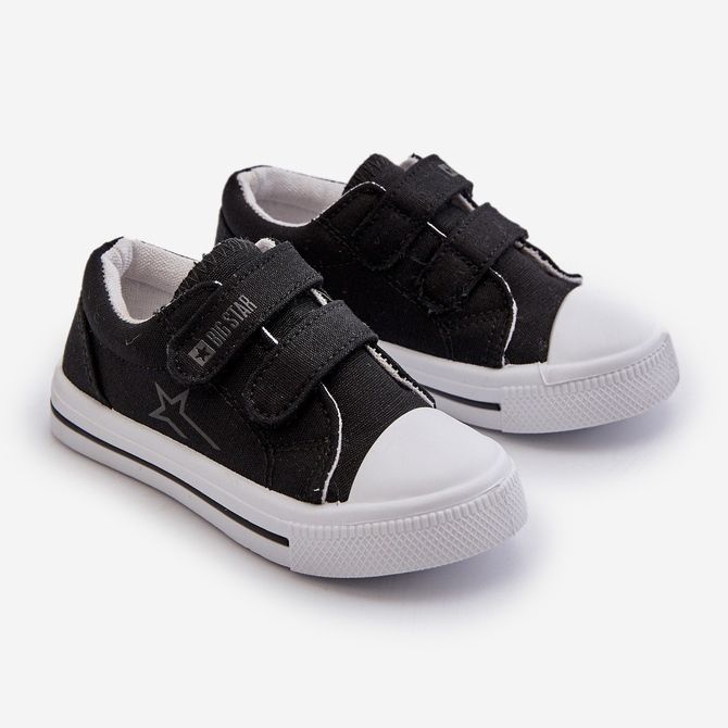 Scarpe da ginnastica con velcro per bambini Big Star NN374111 Nere nero 1