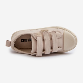 Scarpe da ginnastica con velcro per bambini Big Star NN374119 Beige 2