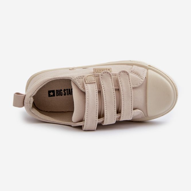 Scarpe da ginnastica con velcro per bambini Big Star NN374119 Beige 2