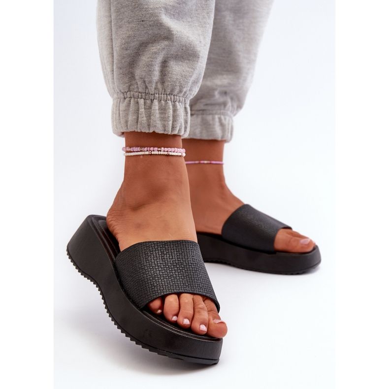 Infradito Da Donna Su Platform E Zeppa Vimarils Nere nero 2