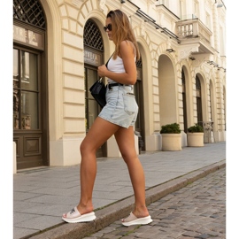 Mules rosa con zeppa Maurla decorativa 2