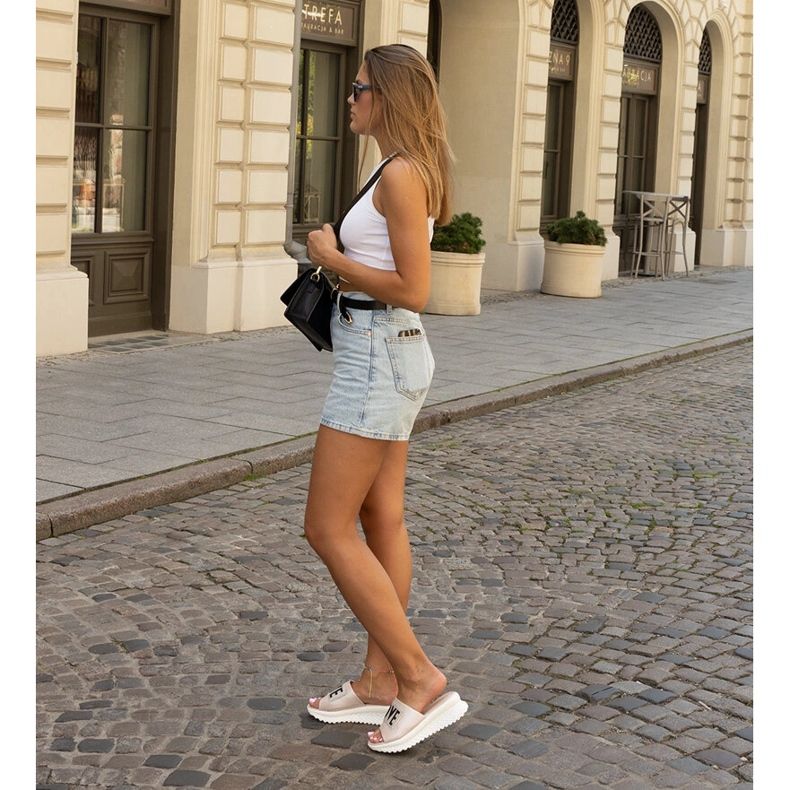 Mules rosa con zeppa Maurla decorativa 1