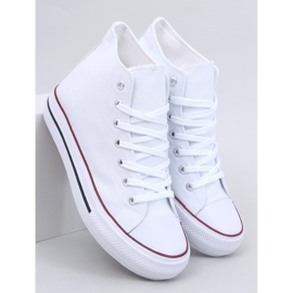 Preget Sneakers alte in tela bianca 1