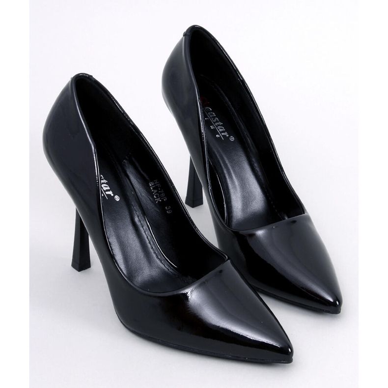 Tacchi alti da donna Anika Black laccati nero 1