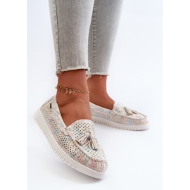 Mocassini Traforati da Donna Realizzati in Eco Pelle Tinami Multicolor multicolore 2