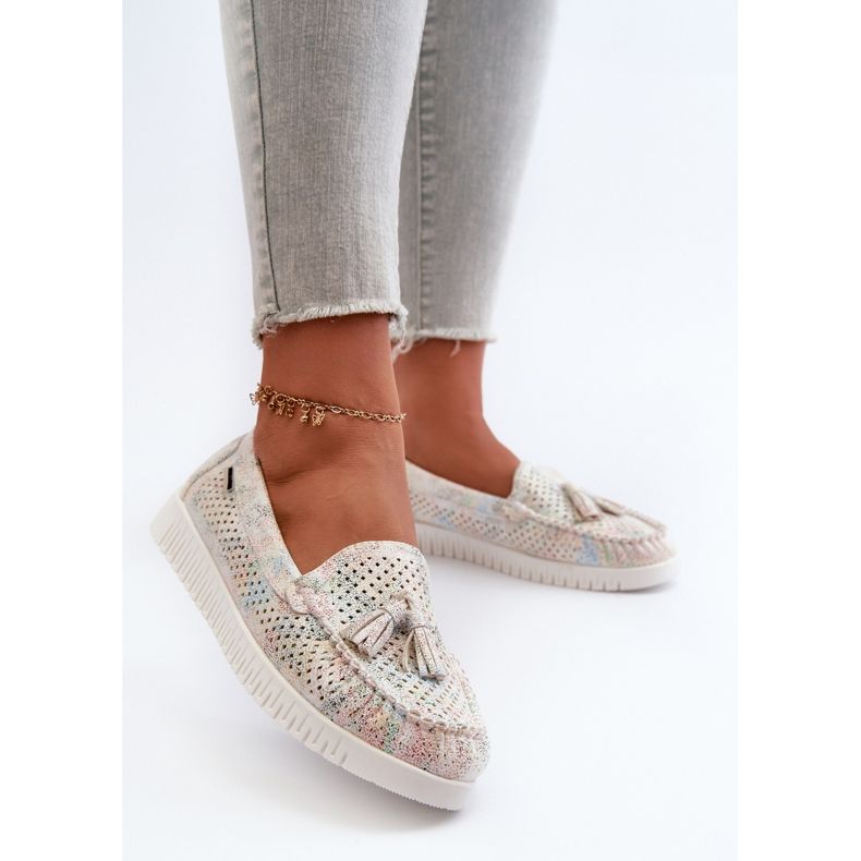 Mocassini Traforati da Donna Realizzati in Eco Pelle Tinami Multicolor multicolore 2