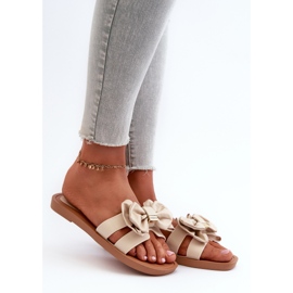Infradito da Donna Beige Con Fiocco Rivarina 2