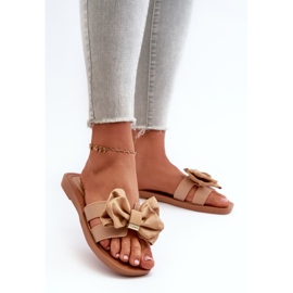 Infradito da Donna Con Fiocco Cammello Rivarina marrone 2