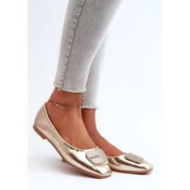 Ballerine Da Donna In Eco Pelle Con Decoro Oro Edoslli d'oro 1