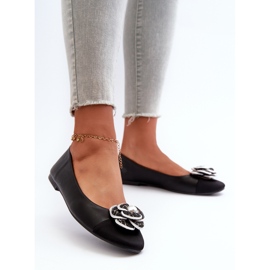 Ballerine Da Donna In Eco Pelle Con Dettaglio Decorativo Nero Dinella 2