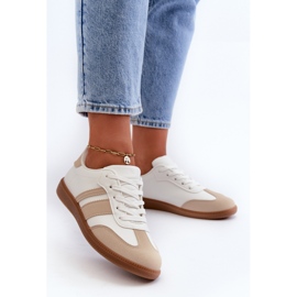 Sneakers Basse da Donna in Ecopelle Beige Dorvalia 2