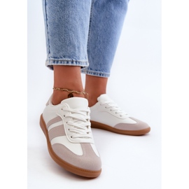 Sneakers Basse da Donna in Ecopelle Bianca e Grigia Relialia grigio 2
