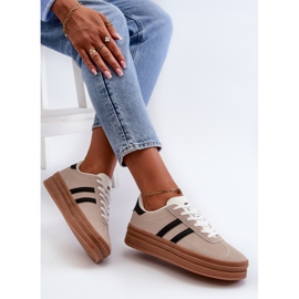 Sneakers Platform da Donna Beige e Nero Egelia 1
