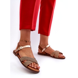 S.Barski MY923 Sandali piatti da donna, Marrone 1