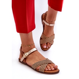 S.Barski MY923 Sandali piatti da donna, Marrone 2