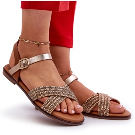 S.Barski MY923 Sandali piatti da donna, Marrone 4