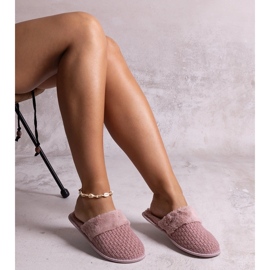Pantofole rosa decorate con filo Sira 1